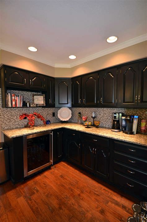 painted black kitchen cabinets photos